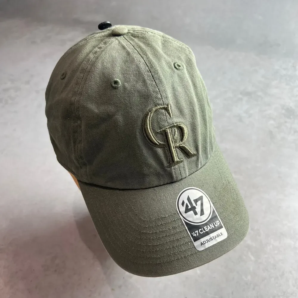 ‘47 Colorado Rockies Clean Up Adjustable Hat One Size Green